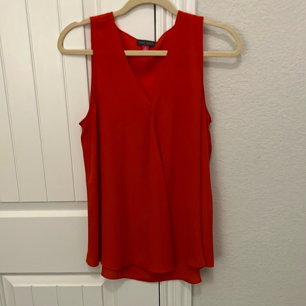 Vince Camuto Vibrant Red Sleeveless Blouse